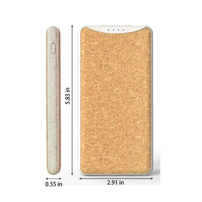 Eco-Friendly Cork PD Fast Charging Power Bank Wireless