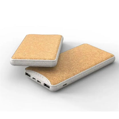 Eco-Friendly Cork PD Fast Charging Power Bank Wireless