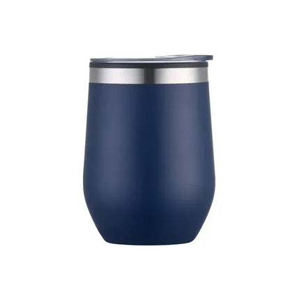 12oz. Double Wall SS / PP Wine Mug with Clear Lid