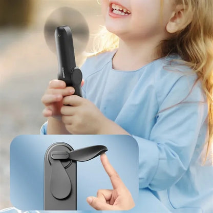 Mini Handheld Fan Power Bank and Display for Outdoor Use