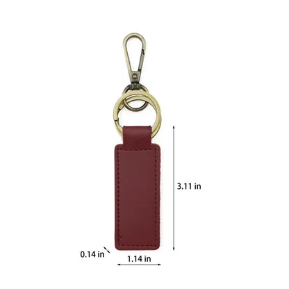 Custom PU Leather Keychain With Clip Ring For Car Gifts