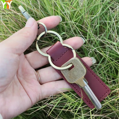 Custom PU Leather Keychain With Clip Ring For Car Gifts