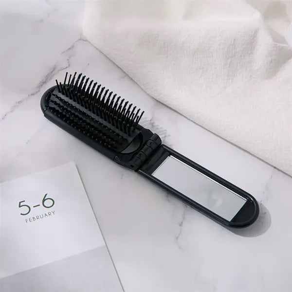 2-in-1 Travel Folding Comb w/Mirror