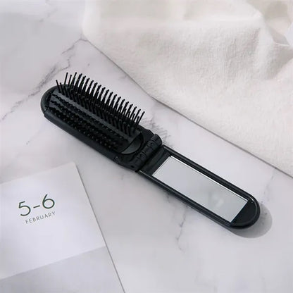 2-in-1 Travel Folding Comb w/Mirror