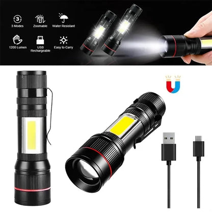 High Lumen Tactical Flashlight with Clip