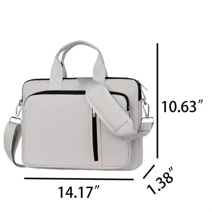 14/15/17" Shockproof Double-Layer Laptop Bag With Strap
