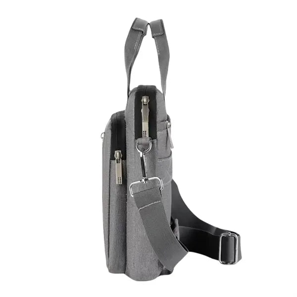 14/15/17" Shockproof Double-Layer Laptop Bag With Strap
