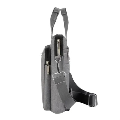 14/15/17" Shockproof Double-Layer Laptop Bag With Strap