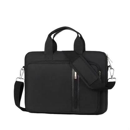 14/15/17" Shockproof Double-Layer Laptop Bag With Strap