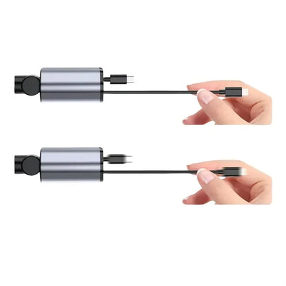 15W Retractable 4-In-1 Fast Charging Car Charger Adapter