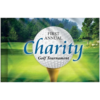 14" x 20" Custom Single Reverse Golf Flag with Tube