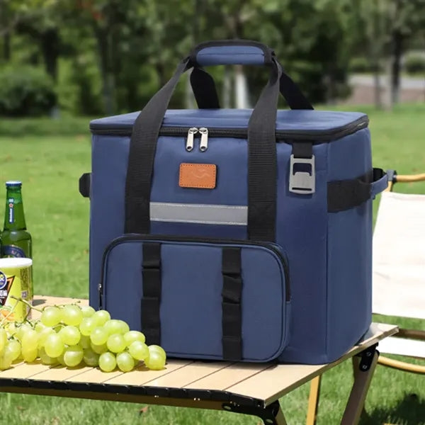 Large Capacity Insulated Cooler Bag with Reflective Strip