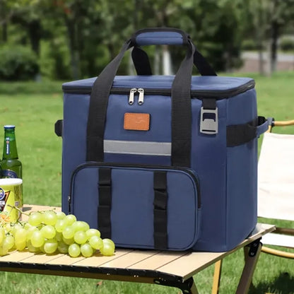 Large Capacity Insulated Cooler Bag with Reflective Strip