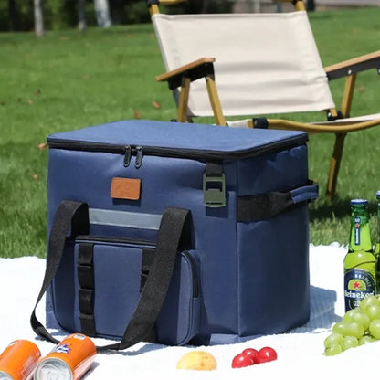 Large Capacity Insulated Cooler Bag with Reflective Strip