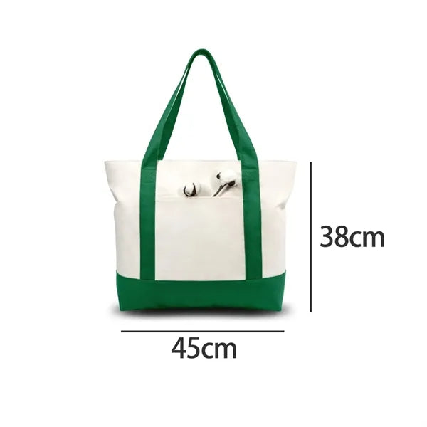 Custom Canvas Tote Bag w/ Tone Design for Events and Retail