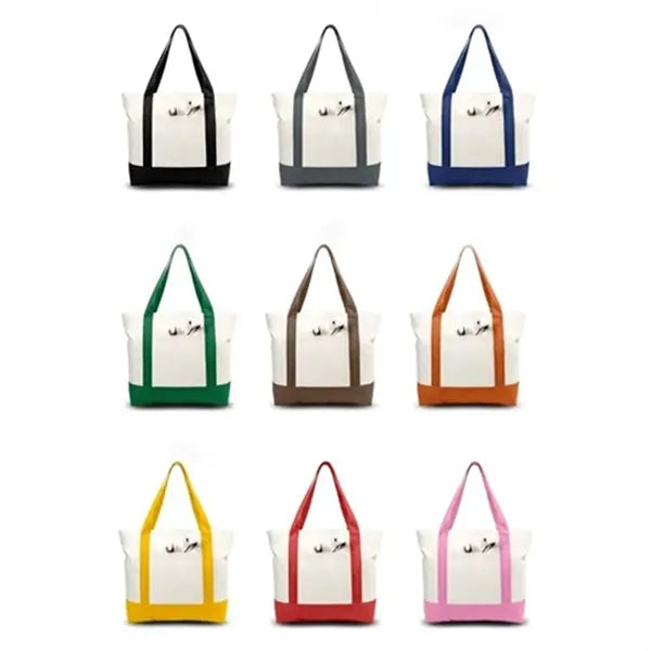 Custom Canvas Tote Bag w/ Tone Design for Events and Retail