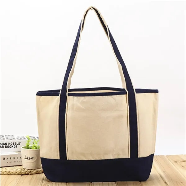 Custom Canvas Tote Bag w/ Tone Design for Events and Retail