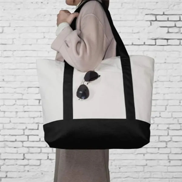 Custom Canvas Tote Bag w/ Tone Design for Events and Retail