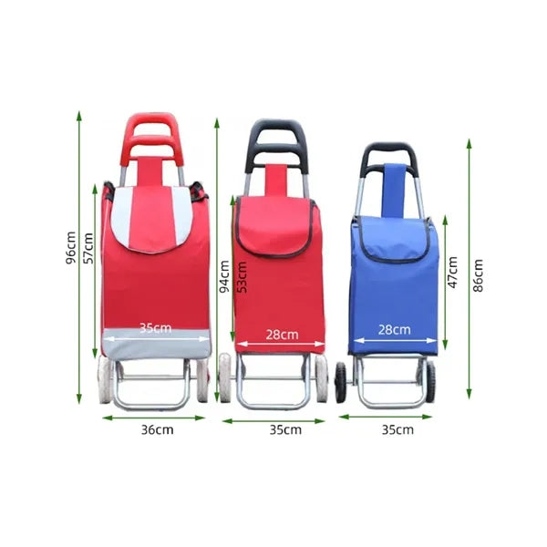 Foldable Portable Shopping Trolley with Removable Bag