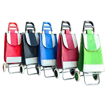 Foldable Portable Shopping Trolley with Removable Bag