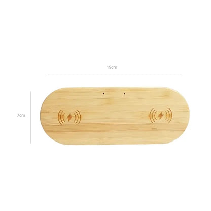 Eco-Friendly 15W Bamboo and Wood Wireless Charger