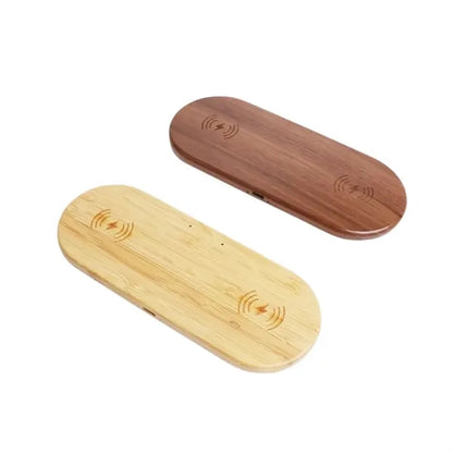 Eco-Friendly 15W Bamboo and Wood Wireless Charger