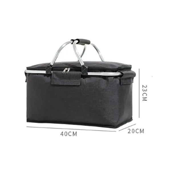 Outdoor Picnic Basket Cooler with Ice Pack & Large Capacity