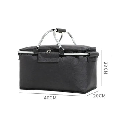 Outdoor Picnic Basket Cooler with Ice Pack & Large Capacity