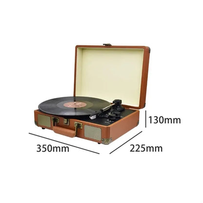 Vintage Portable Turntable Record Player with Speakers