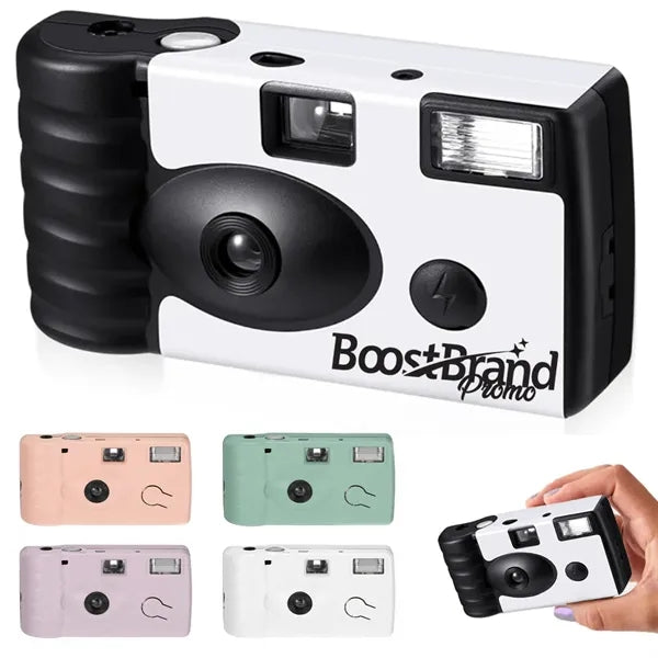 Disposable Camera with Flash and Roll of Film