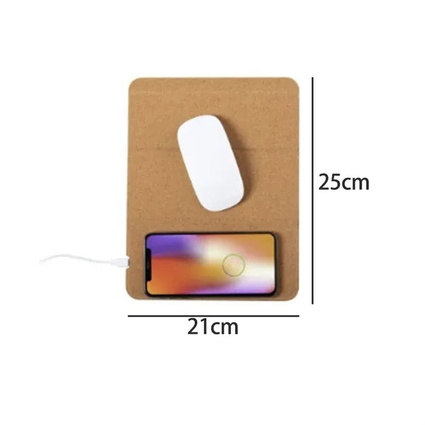 Eco-Friendly Mouse Pad with Wireless Charger & Phone Stand