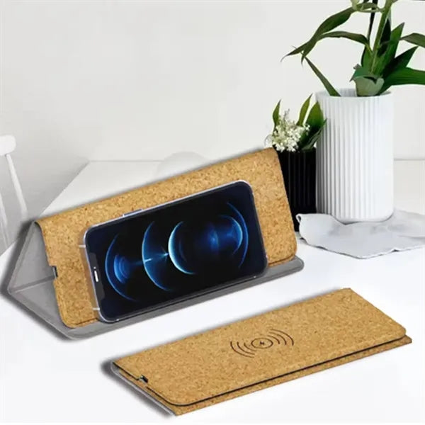 Eco-Friendly Mouse Pad with Wireless Charger & Phone Stand
