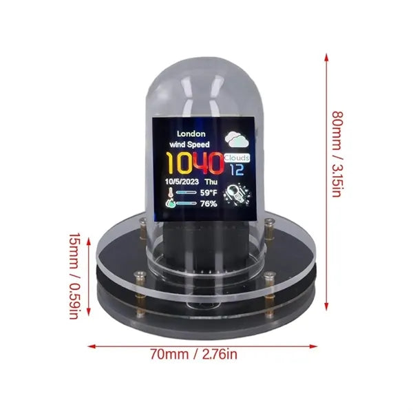 Versatile Smart LCD Screen Mood Lighting Nixie Tube Clock