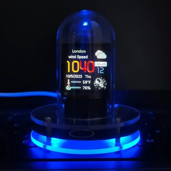 Versatile Smart LCD Screen Mood Lighting Nixie Tube Clock
