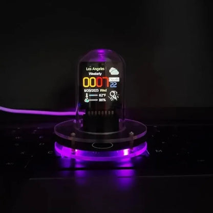 Versatile Smart LCD Screen Mood Lighting Nixie Tube Clock