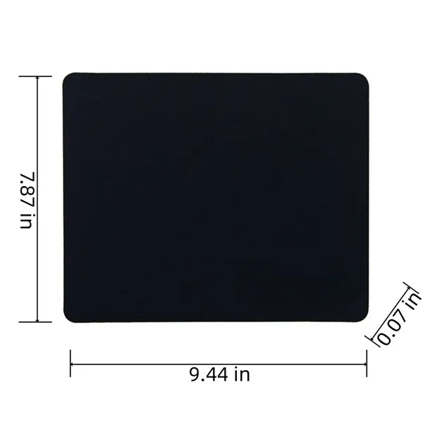 Office Mouse Mat Pad Non-Slip Rubber Black