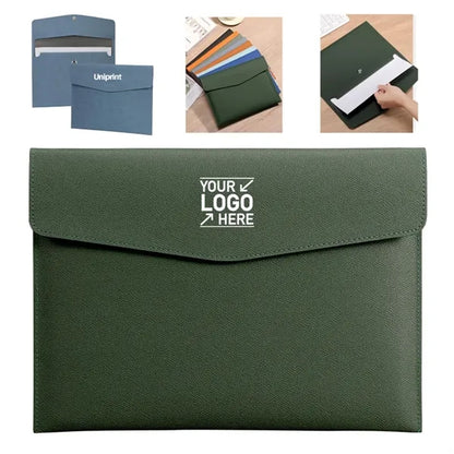 PU Leather A4 Document Holder File Organizer