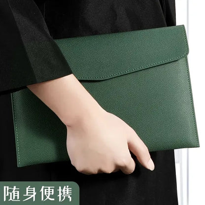 PU Leather A4 Document Holder File Organizer