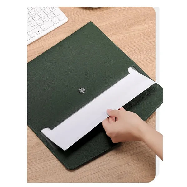PU Leather A4 Document Holder File Organizer
