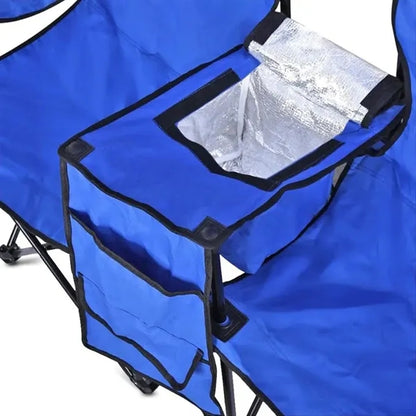 Portable Beach Umbrella Foldable Chair with Cooler Bag
