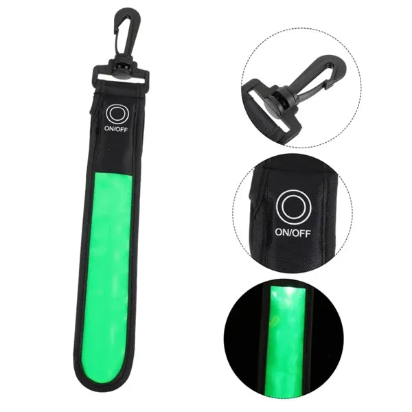 Backpack Reflective Strip Cycling Hiking Bag LED Light