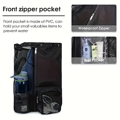 Black Custom Sports Travel Fitness Waterproof Backpack Bags