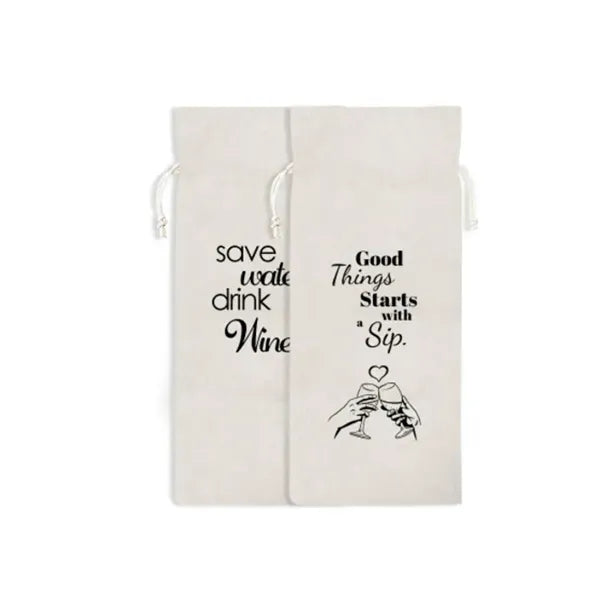 Canvas Wine Bags - Printed
