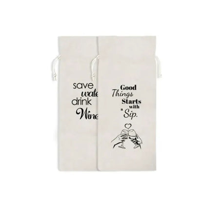 Canvas Wine Bags - Printed
