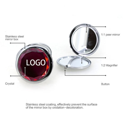 Round Cosmetic Folding Travel Compact Mirror
