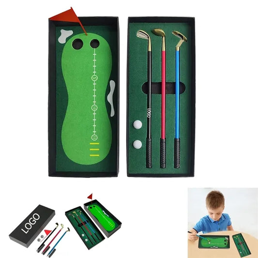 3 Piece Golf Pen Set Gift Fun Office Toys