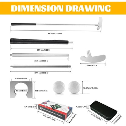 Executive Gift Mini Portable Golf Putter Game Set Kit