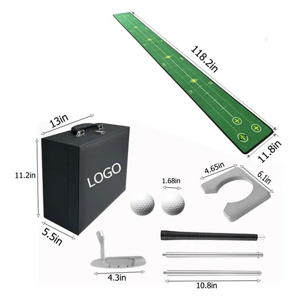 Executive Gift Golf Putter Set Kit With Leather Case