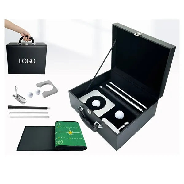 Executive Gift Golf Putter Set Kit With Leather Case