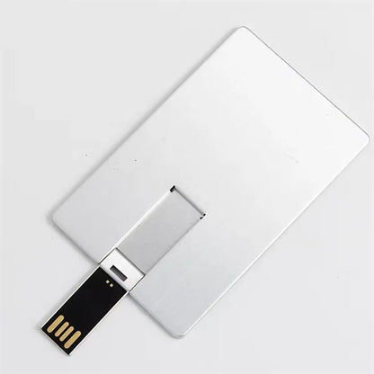 8GB Portable Metal Business Card USB Flash Drive Storage
